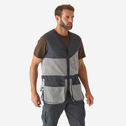 GILET BALL TRAP 100 NOIR GRIS