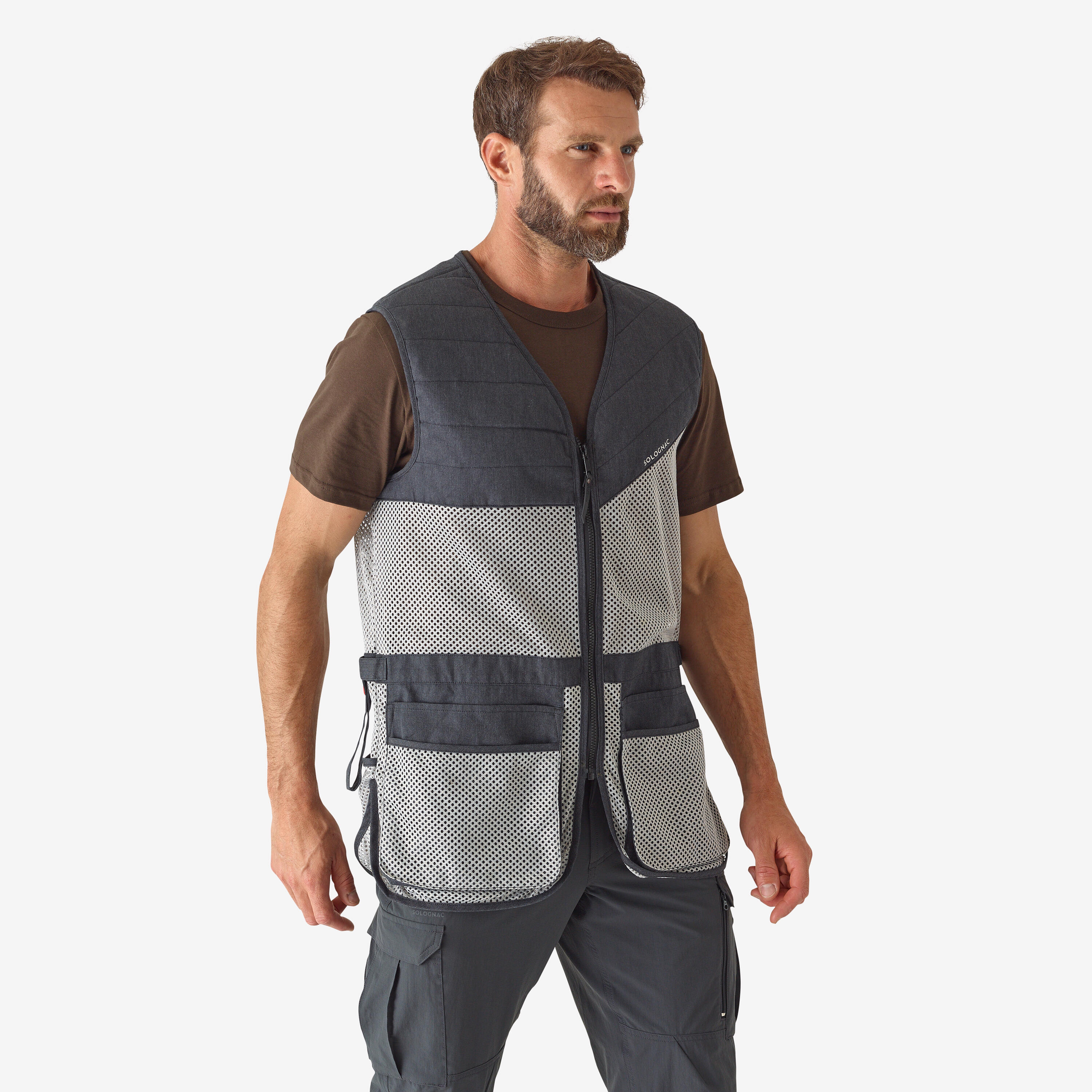 BALL TRAP 100 GILET GRIGIO NERO