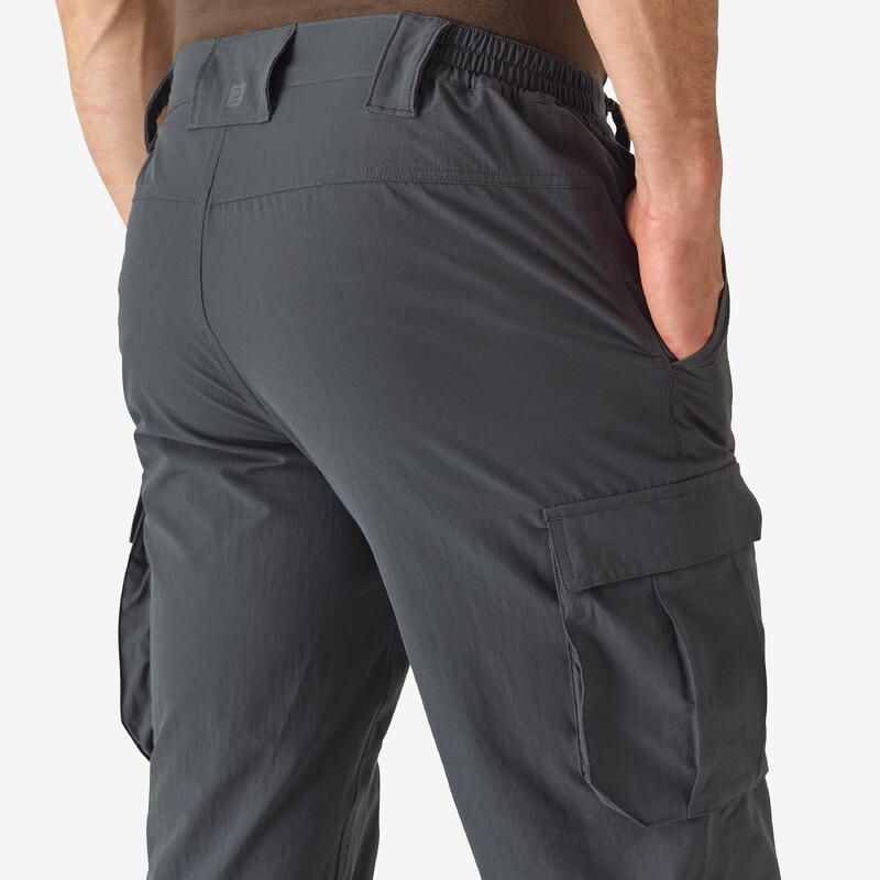 Pantalon ușor și respirant 500 Camo Gri Bărbați 