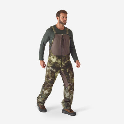 Warme camouflagebroek met bretels silent 900 treemetic