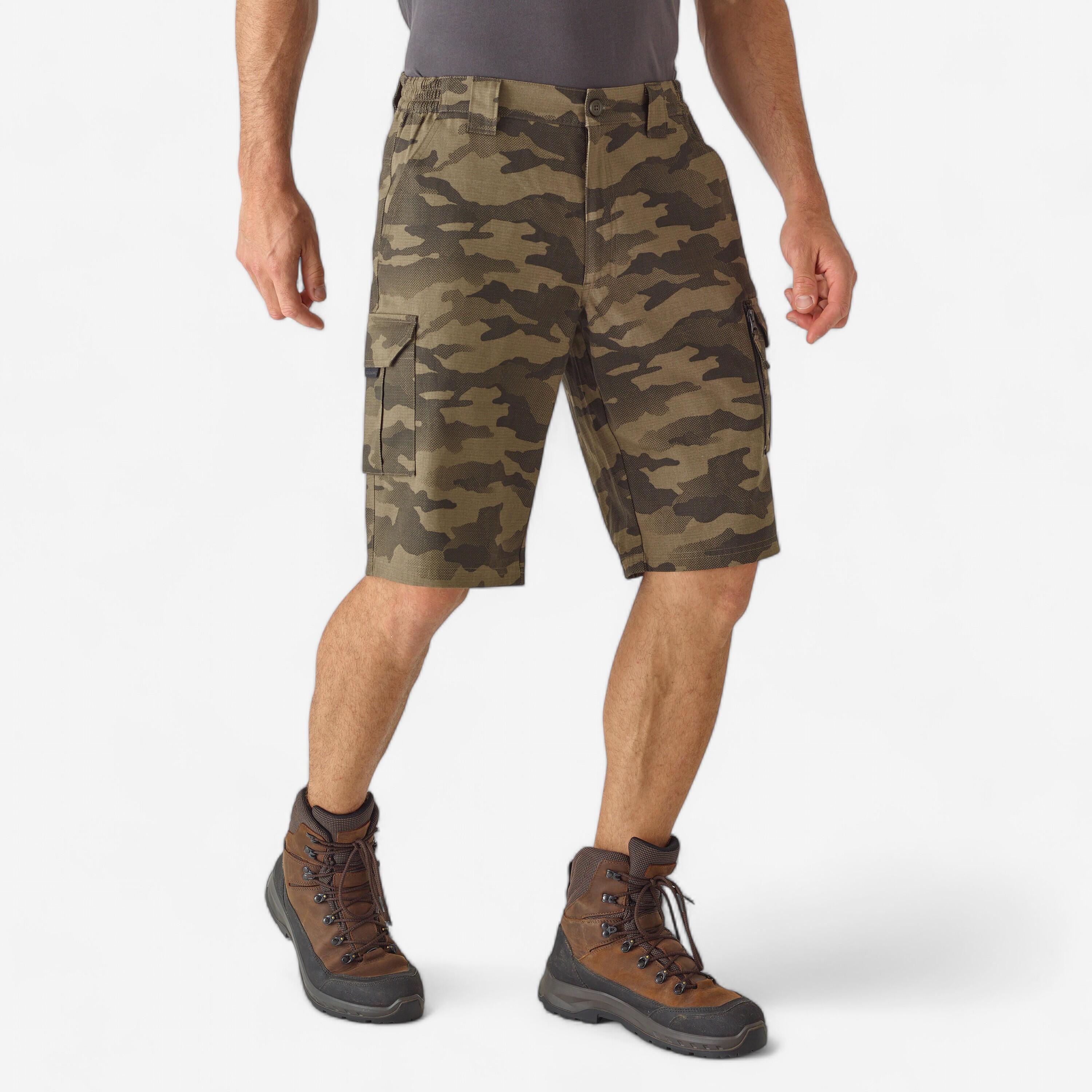 SOLOGNAC BERMUDA CARGO 500 CAMO HALFTONE BROWN