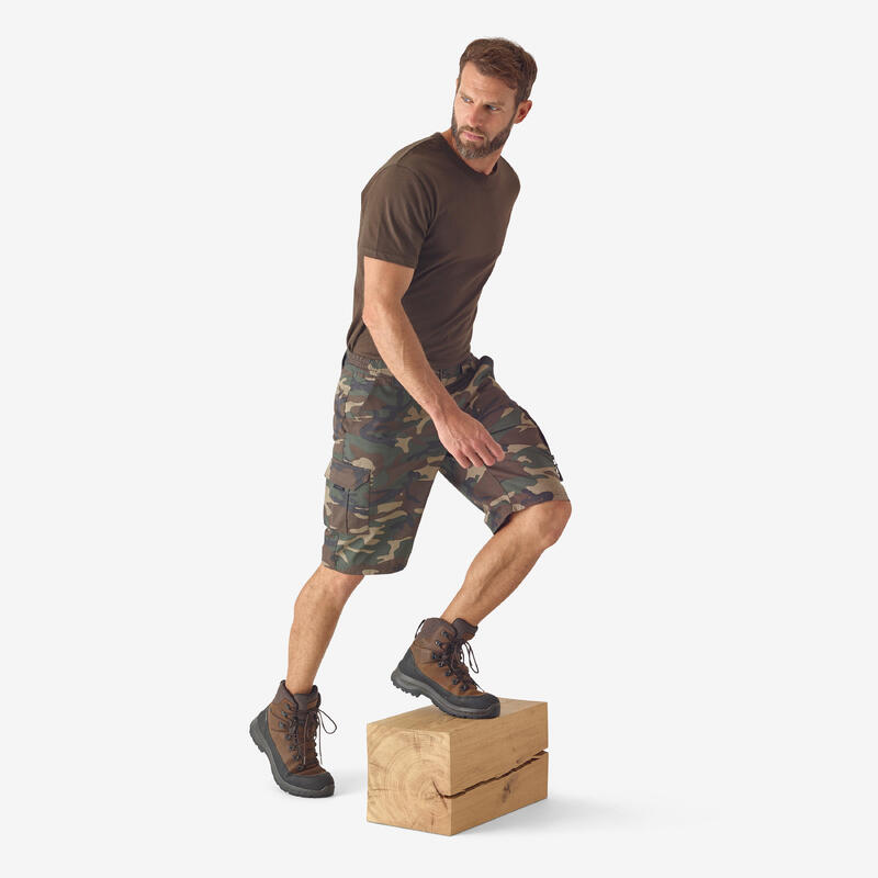 Bermude 500 Camuflaj WOODLAND verde Bărbați