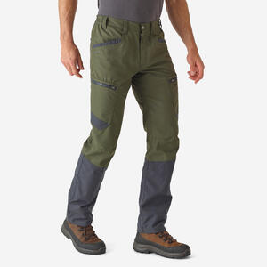 Pantalón De Caza Hombre Solognac Steppe 540 Verde Resistente Multibolsillos