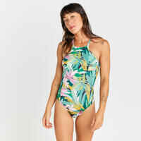 Women's 1-piece swimsuit - Andrea tropical green