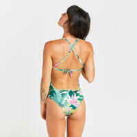 Women's 1-piece swimsuit - Andrea tropical green