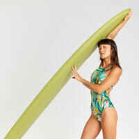 Women's 1-piece swimsuit - Andrea tropical green