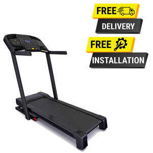 Treadmill T540C Foldable, Upto 16 kmph, 10% Incl, Smart, Low-Noise, Max 130 kg