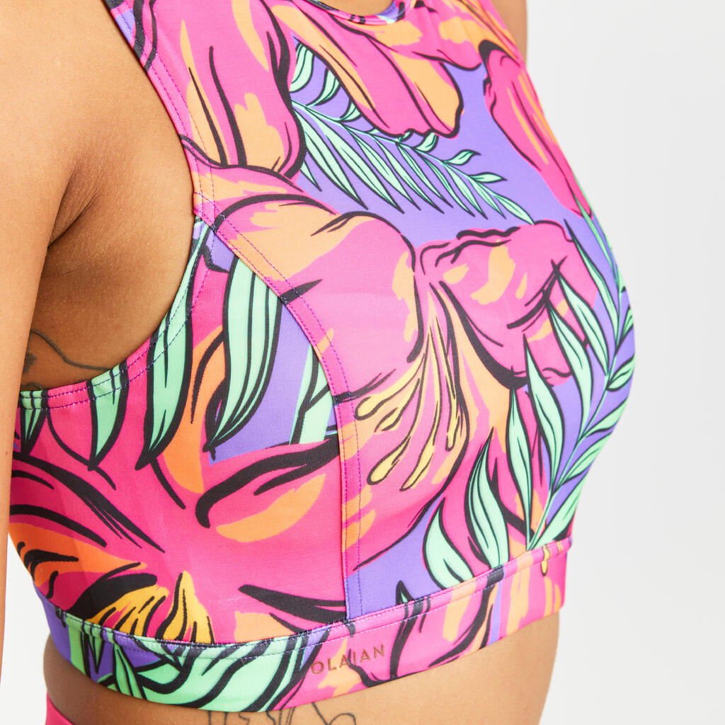 Haut de maillot de bain brassière Femme - Carla violet rose
