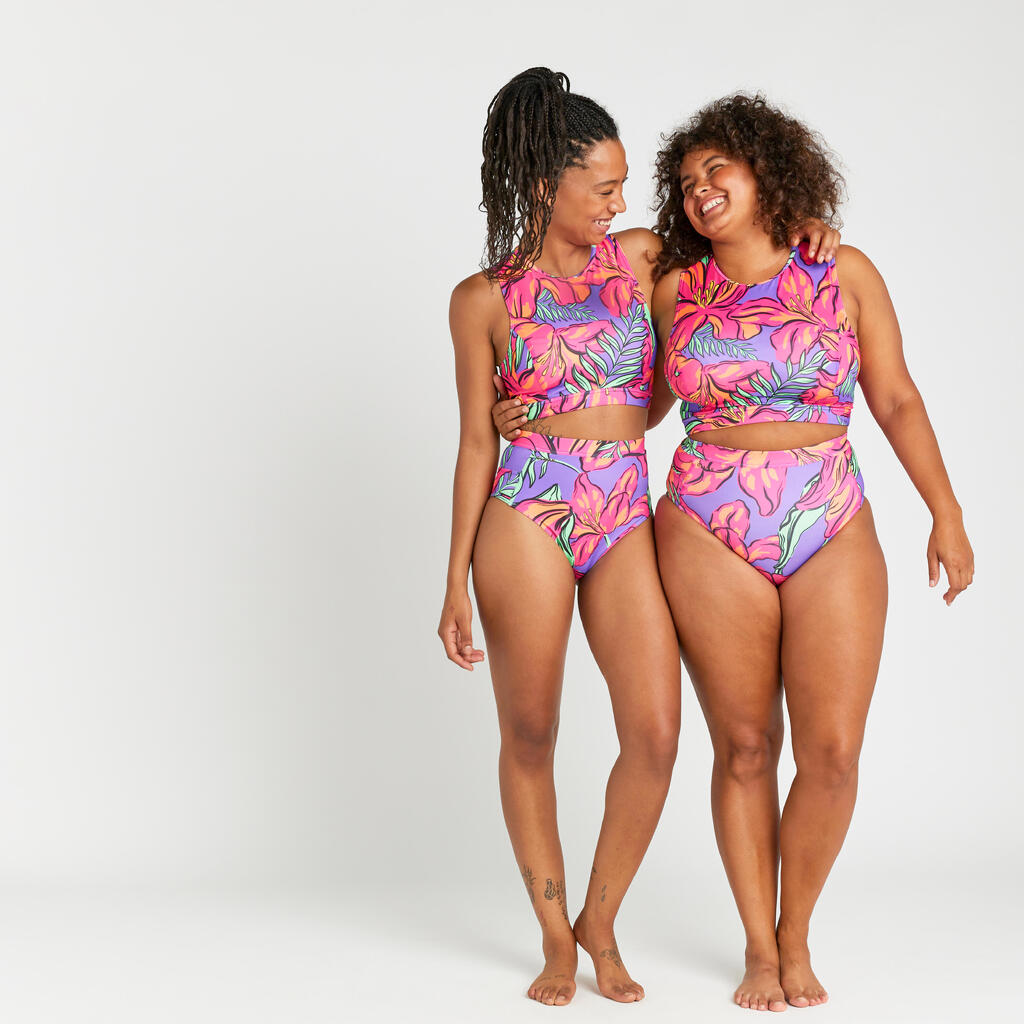 Haut de maillot de bain brassière Femme - Carla violet rose