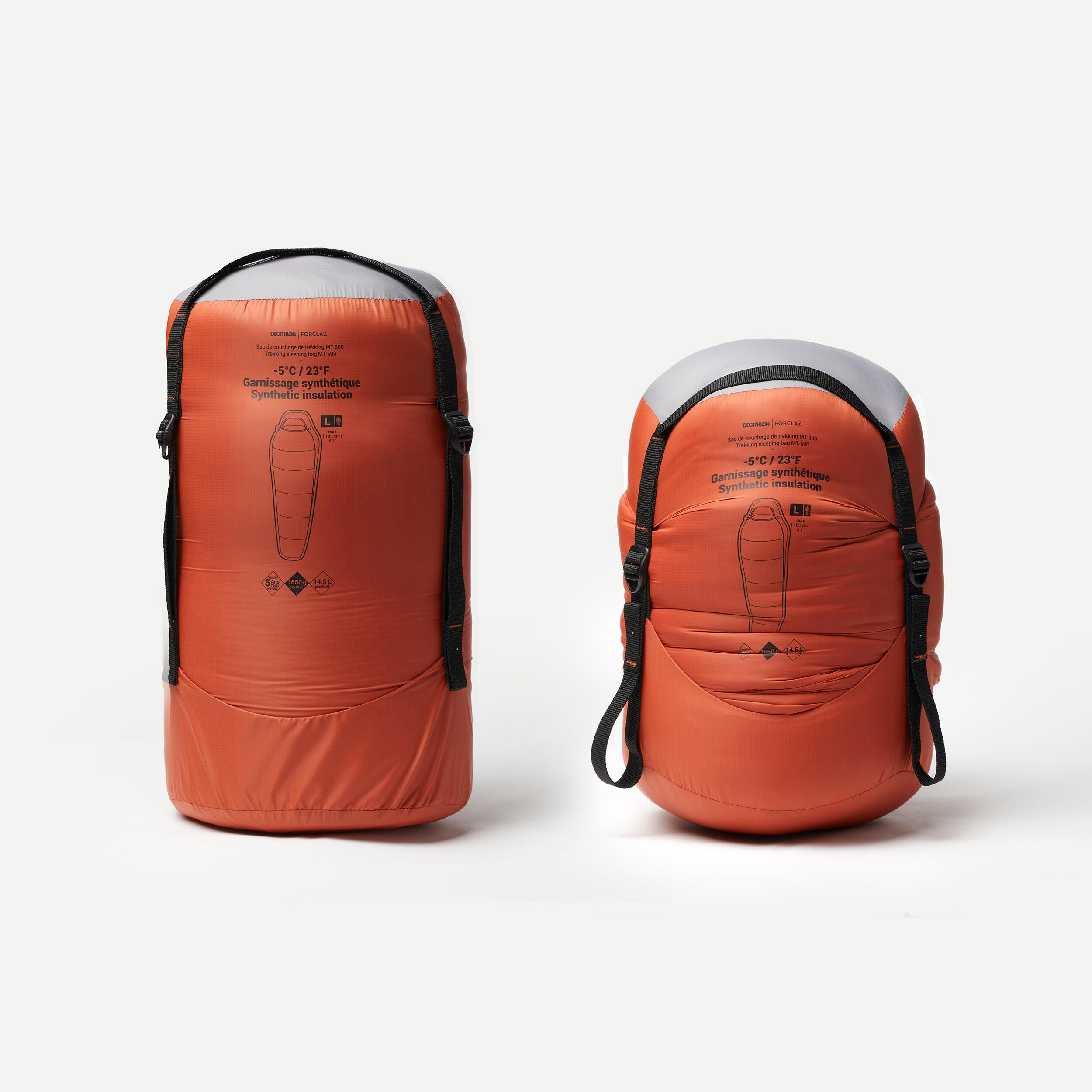 Trekking Sleeping Bag MT500 5°C - Polyester - Decathlon
