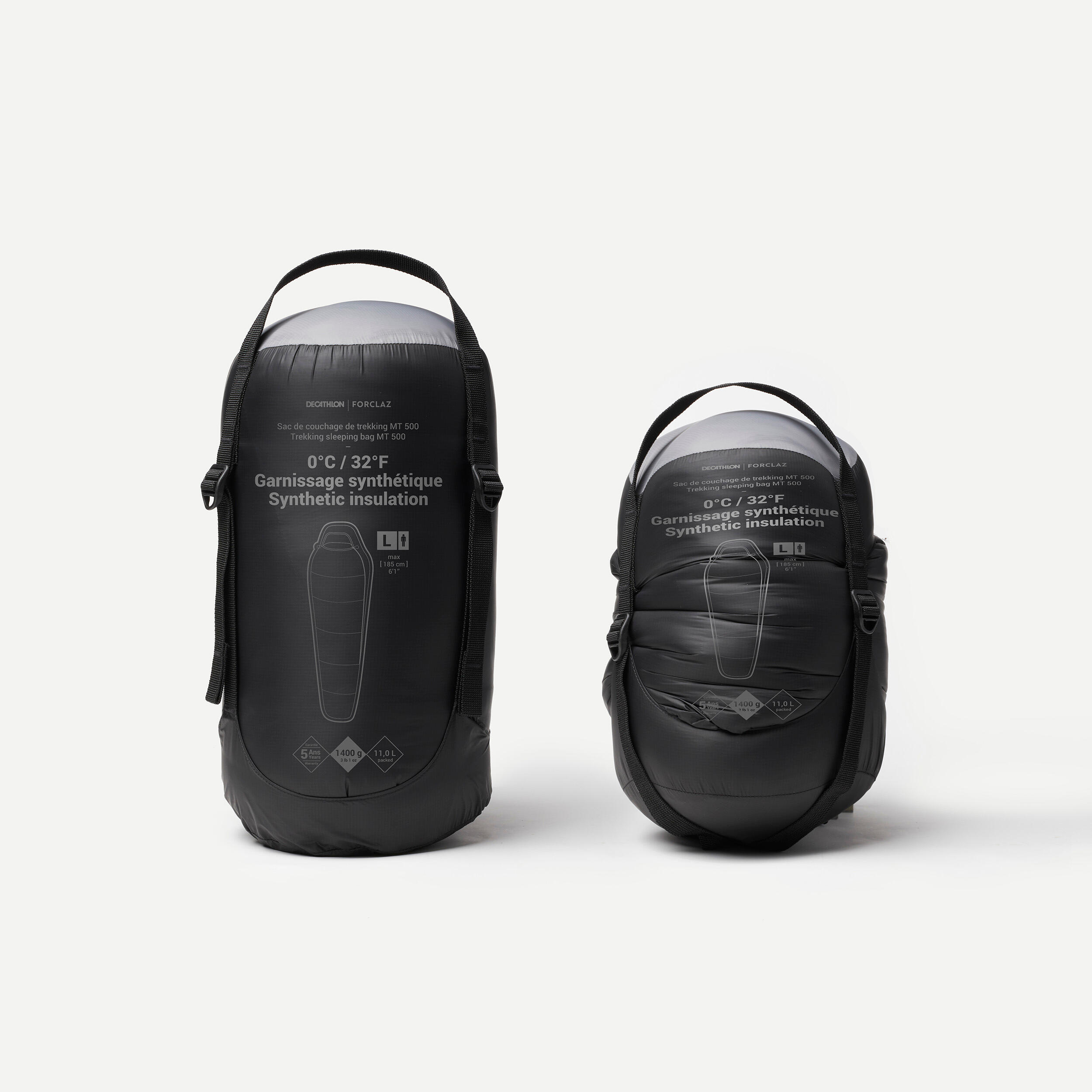 Warm Hiking Sleeping Bag 0°C to 5°C- MT 500 - FORCLAZ