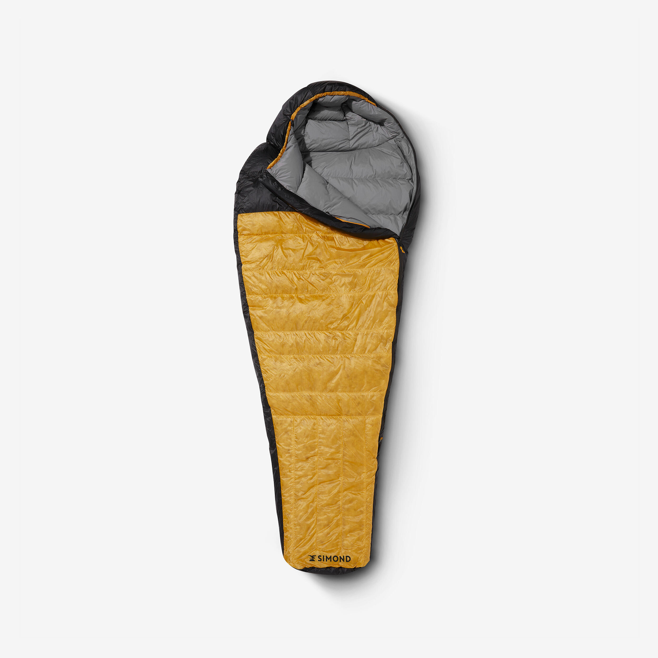 Forclaz - Sac De Couchage De Trekking - Mt900 5°c - Duvet - Sac De Couchage - Camping Et Bivouac Randonnee Trekking - Jaune-noir - 44l - Decathlon