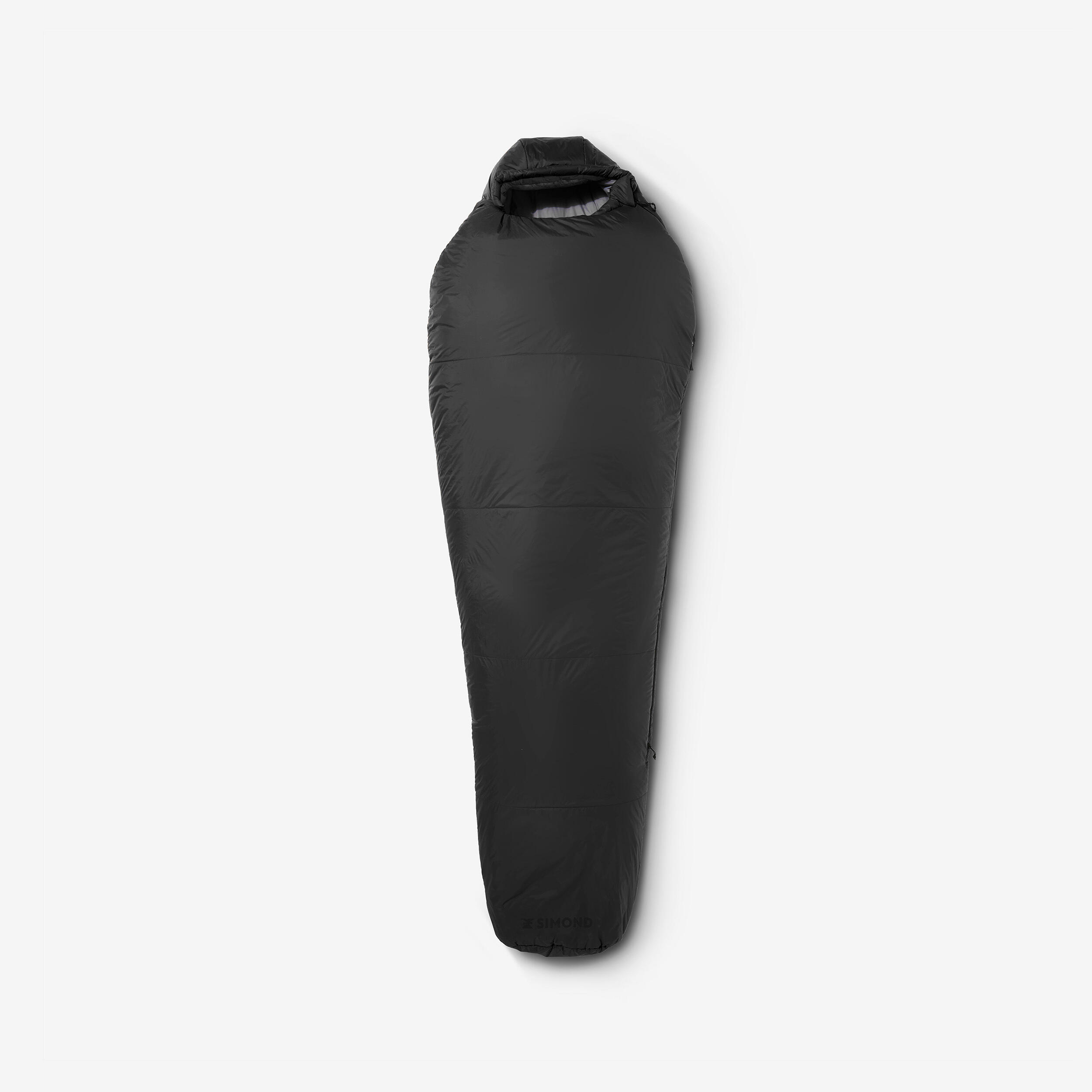 Sac de dormit cu umplutura sintetica Trekking MT500 5°C Negru