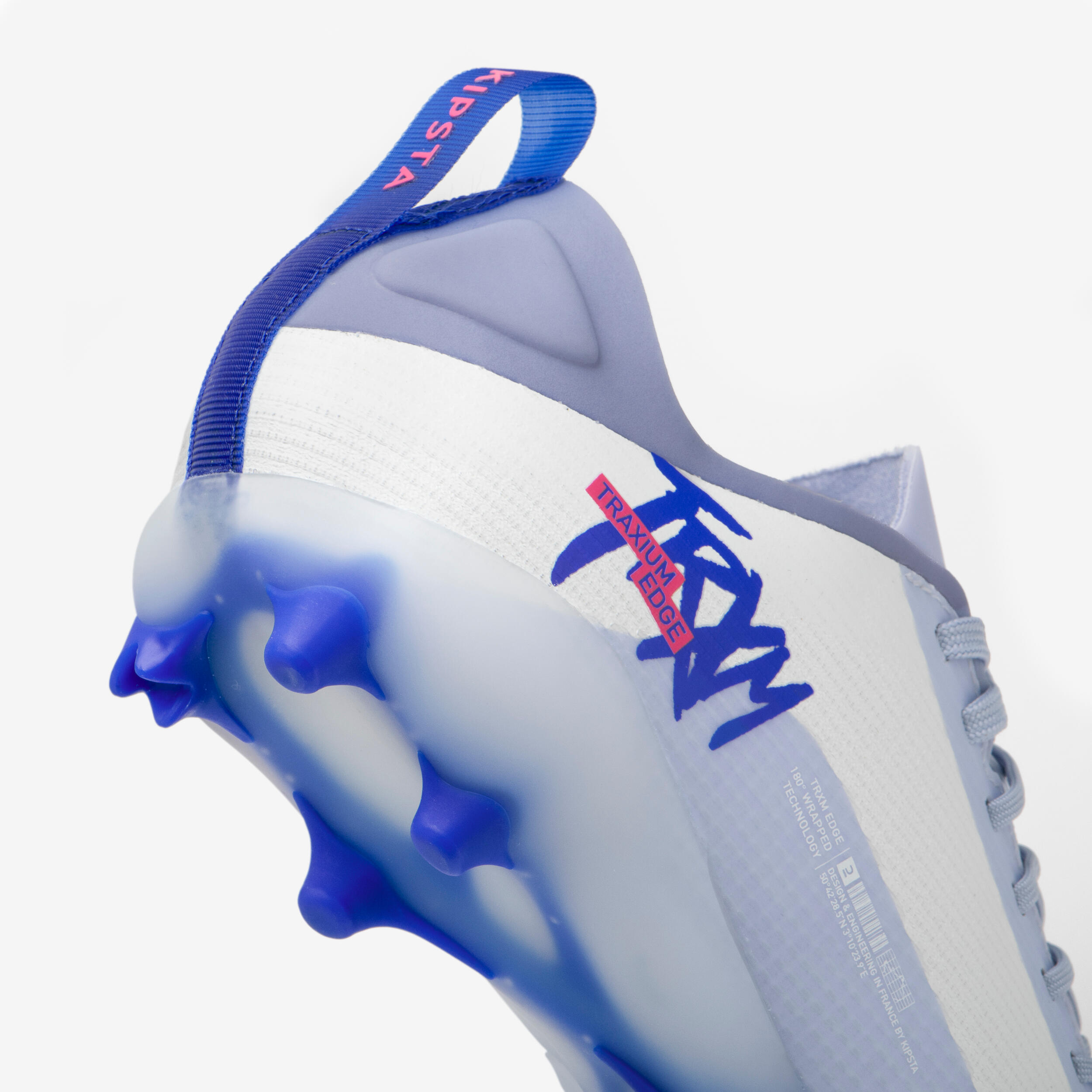 Scarpe calcio uomo TRAXIUM EDGE AG/FG bianco-blu 4/9