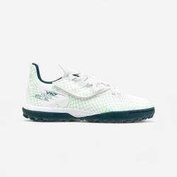 CHAUSSURES DE FOOTBALL ENFANT A SCRATCH VIRALTO I EASY TURF TF ORANGE ET BLEU