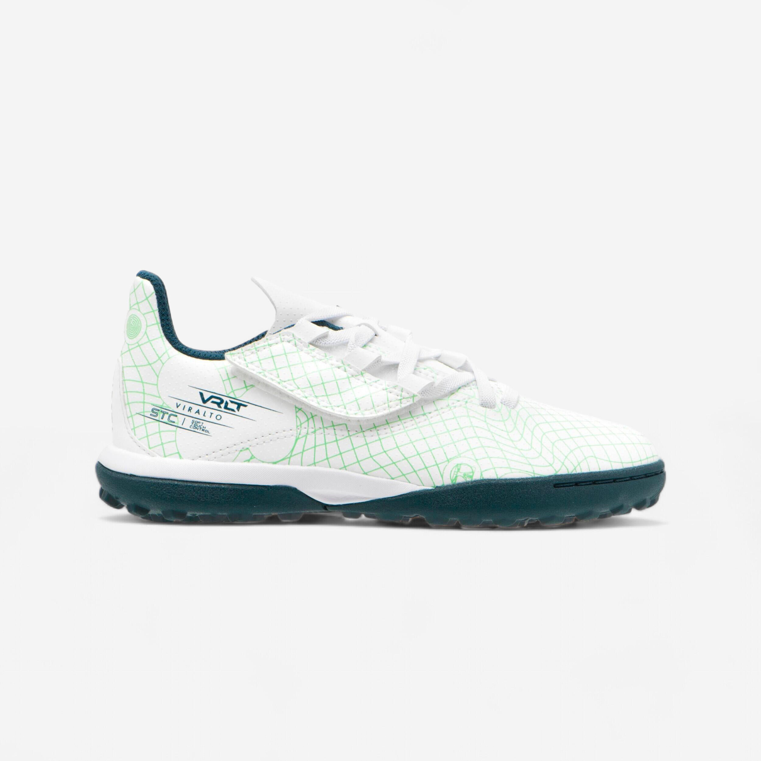 Kipsta - Chaussures De Football Enfant A Scratch Viralto I Easy Turf Tf Ice Green - Chaussures De Football - Football / Futsal / Sepak - - 34 -