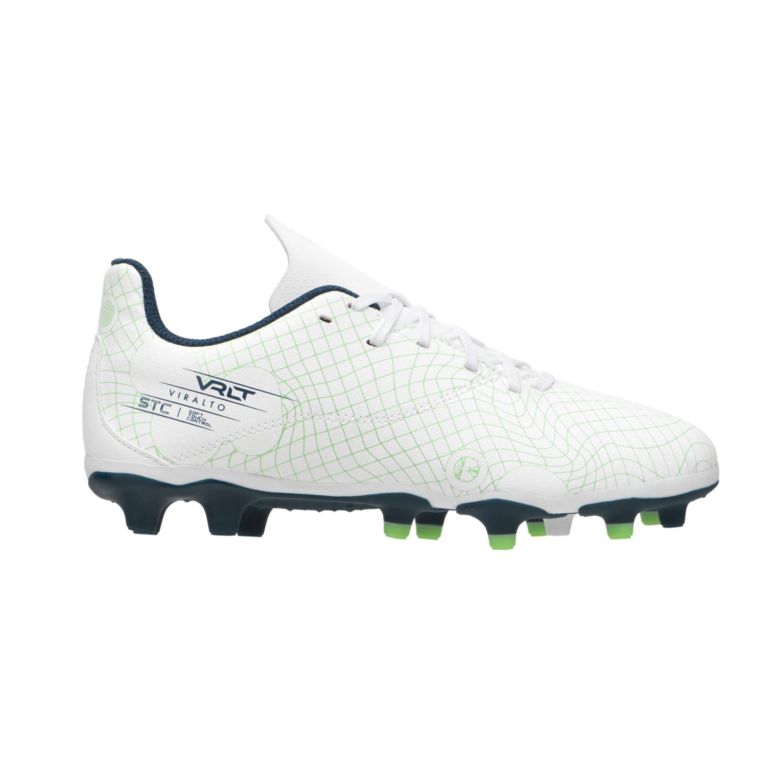 KIPSTA Kids' Lace-Up Football Boots Viralto I FG - Ice Green