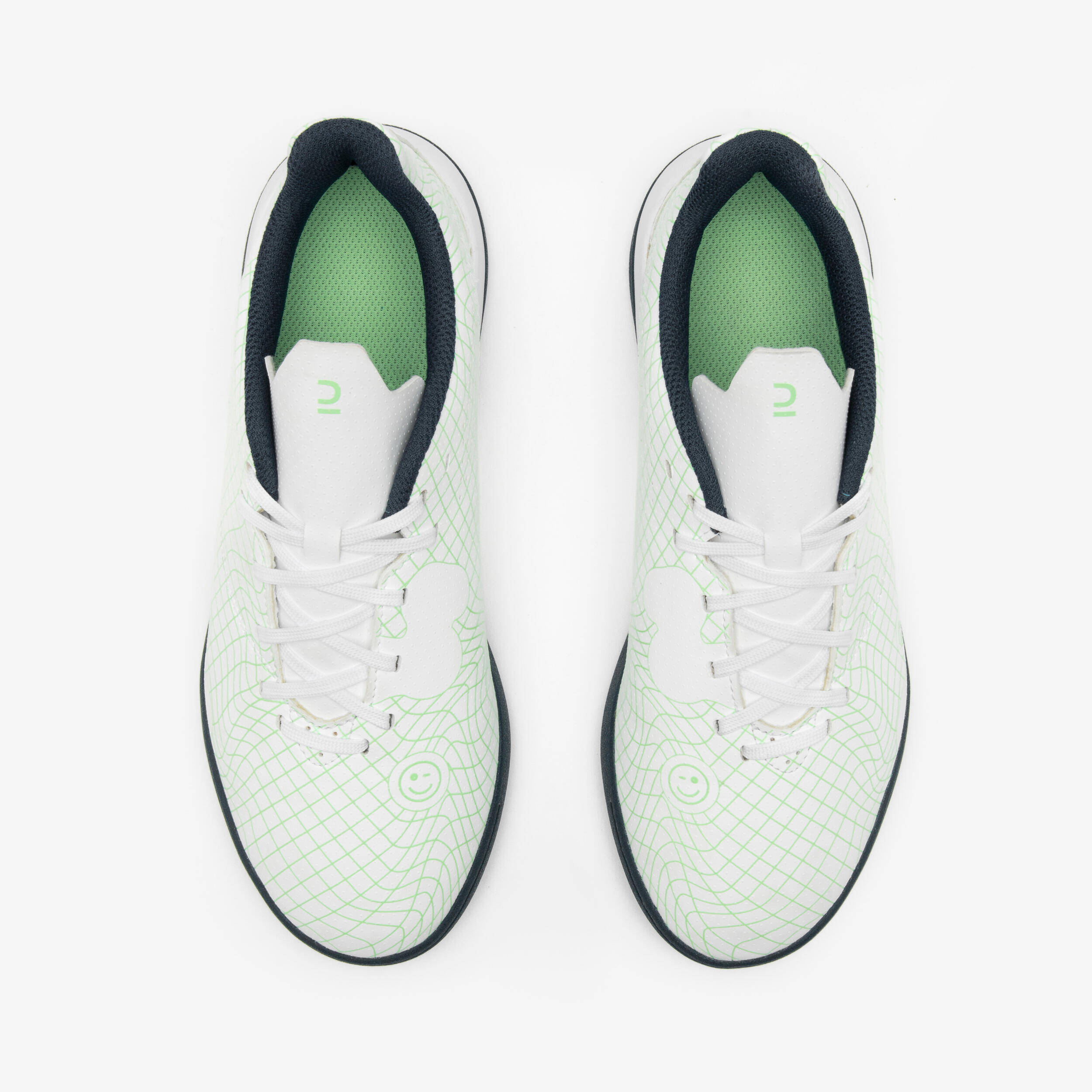 Kids' Lace-Up Football Boots Viralto I Turf TF - Ice Green -  5