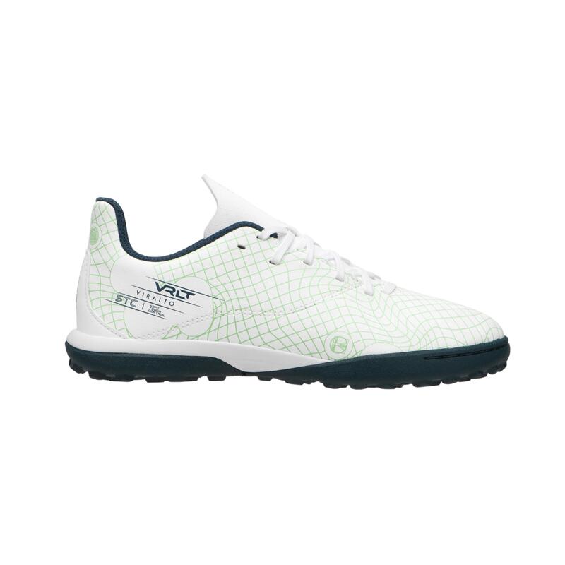 CHAUSSURES DE FOOTBALL ENFANT A LACETS VIRALTO I TURF TF ICE GREEN