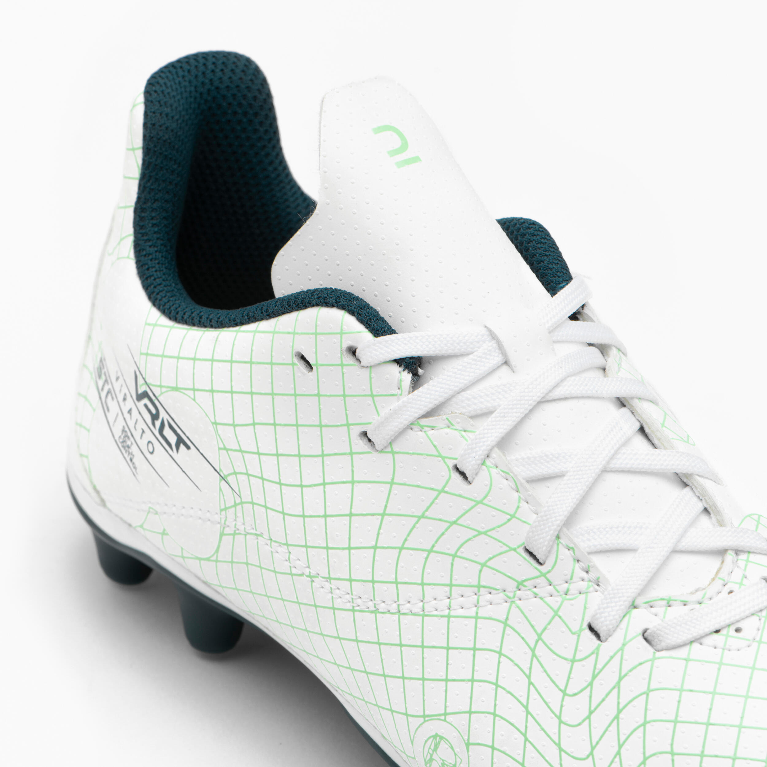 BOTAS DE FÚTBOL CON CORDONES NIÑO VIRALTO I FG ICE GREEN 6/7