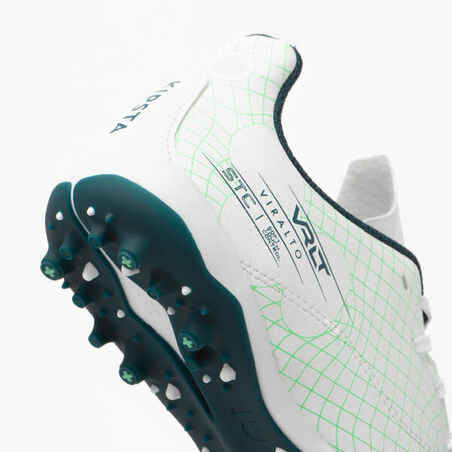 Kids' Lace-Up Football Boots Viralto I MG/AG - Ice Green