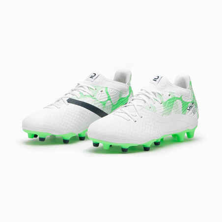 Kids' Lace-Up Football Boots Viralto III FG - Ice Green