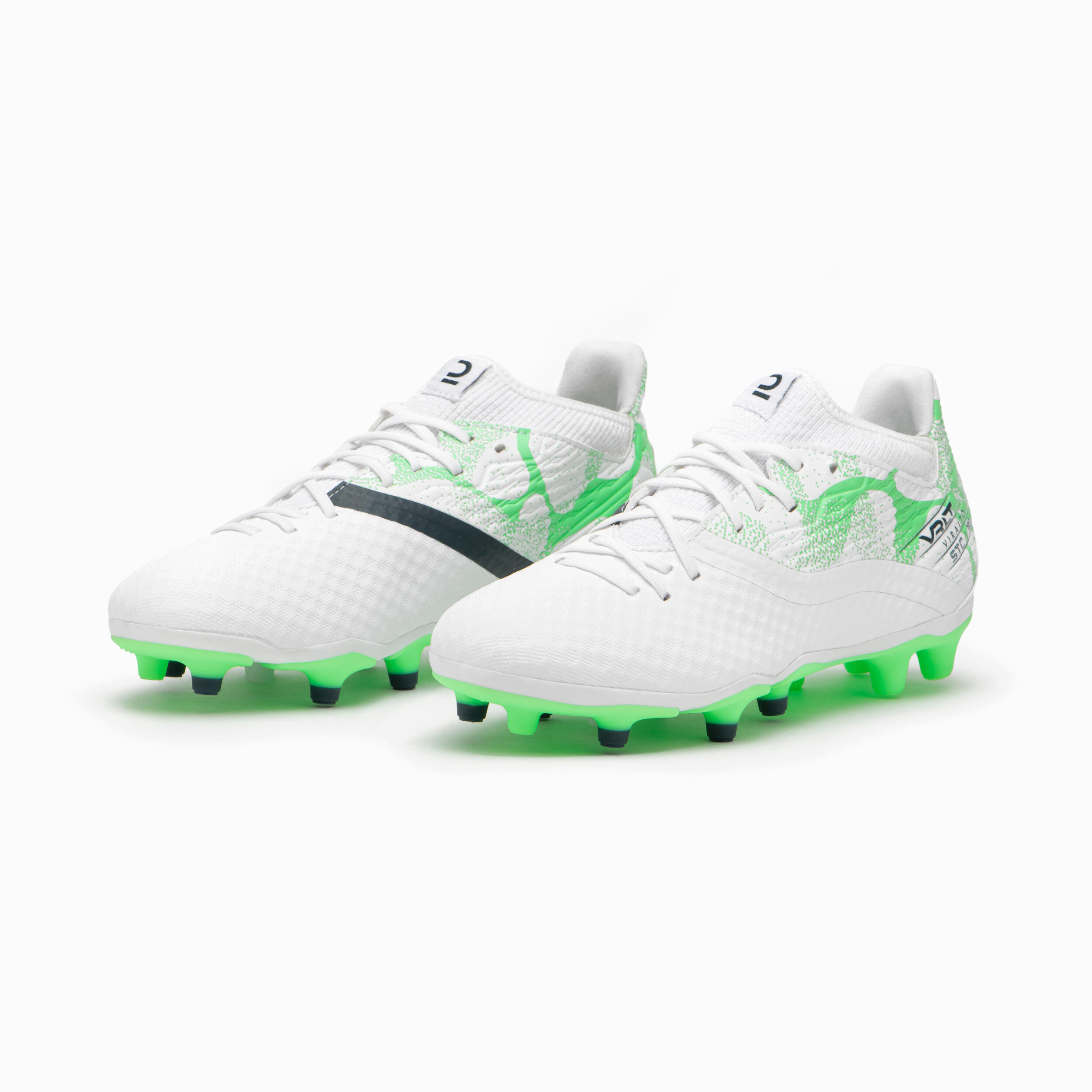 Green kids football boots hot sale