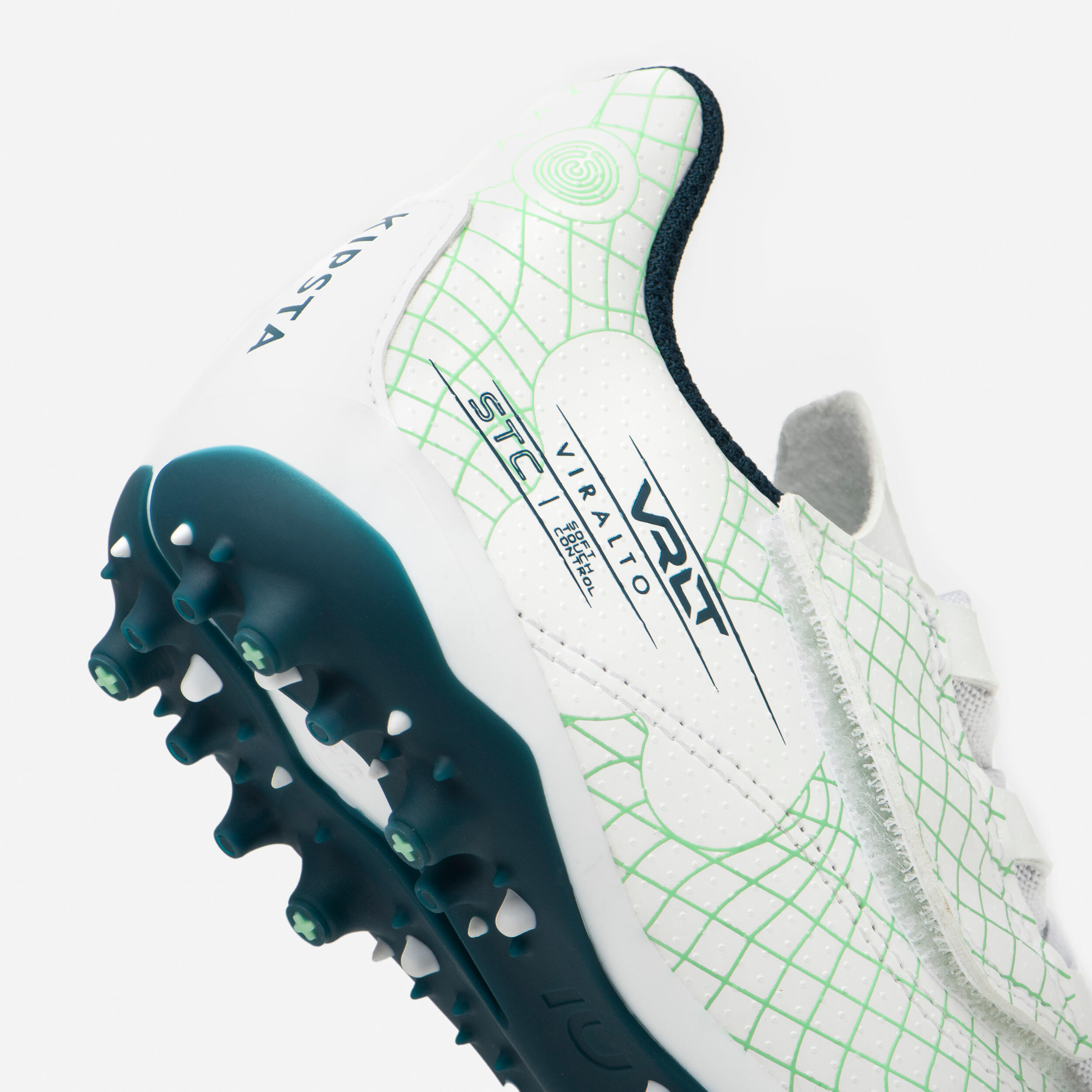 VOETBALSCHOENEN VOOR KINDEREN VIRALTO I EASY MG/AG MET KLITTENBAND ICE GREEN 3/7