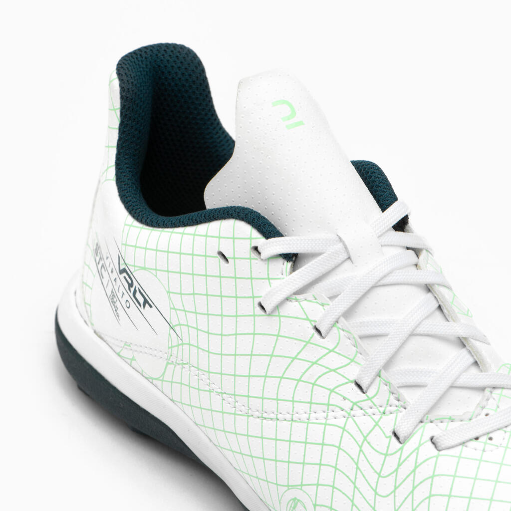 CHAUSSURES DE FOOTBALL ENFANT A LACETS VIRALTO I TURF TF ICE GREEN