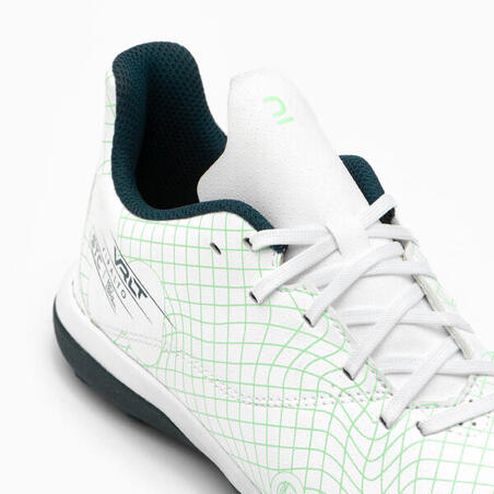 Футбольні бутси дитячі Viralto I Turf TF на шнурівках білі/зелені