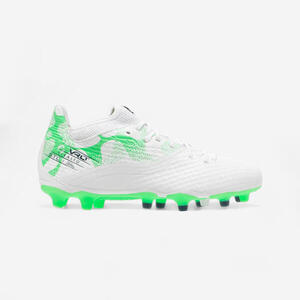 Botas de fútbol cómodas para niño con cordones VIRALTO III FG verde helado