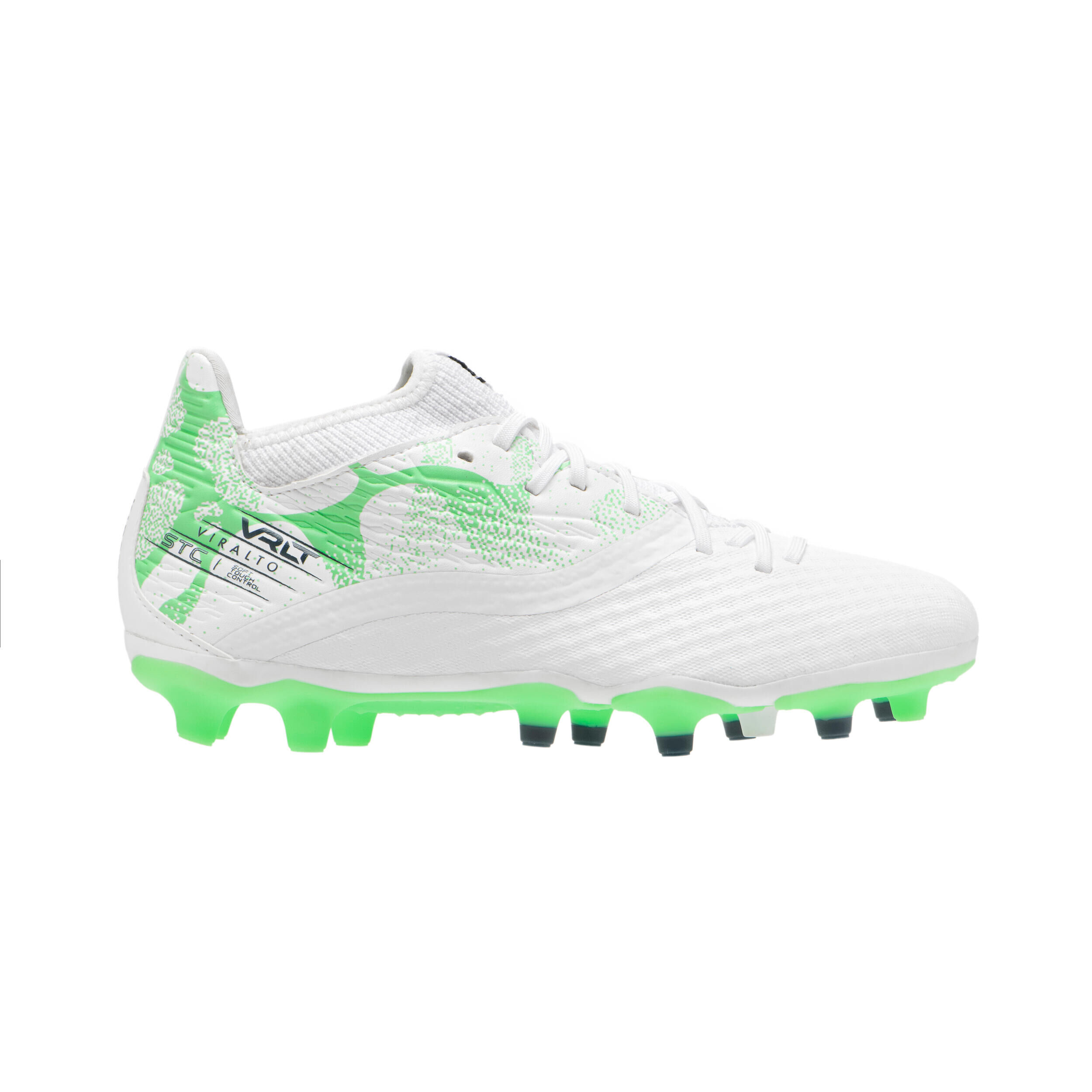 KIPSTA Kids' Lace-Up Football Boots Viralto III FG - Ice Green