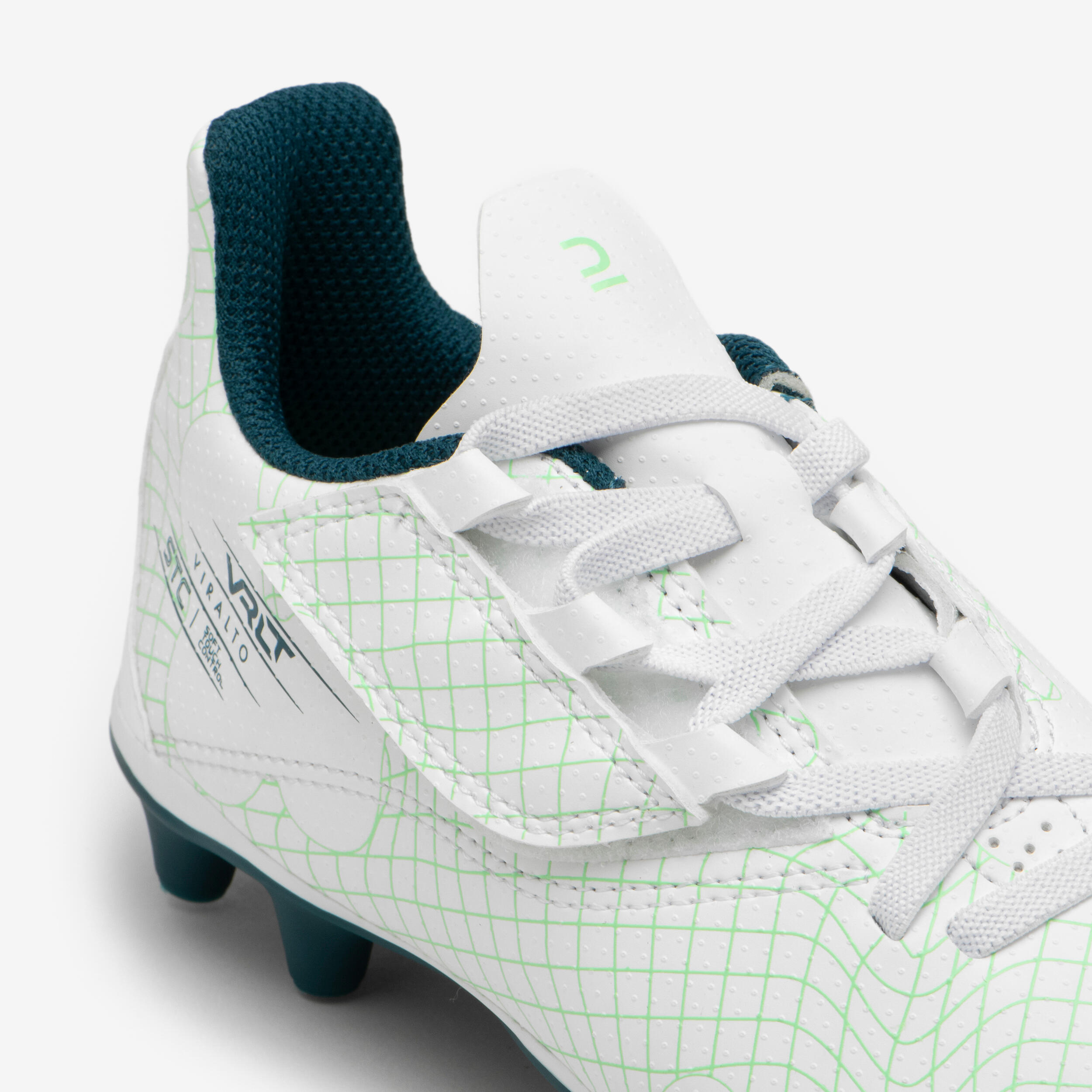 CHUTEIRAS DE FUTEBOL COM BANDA AUTOADERENTE CRIANÇA VIRALTO I EASY FG VERDE GELO 2/7