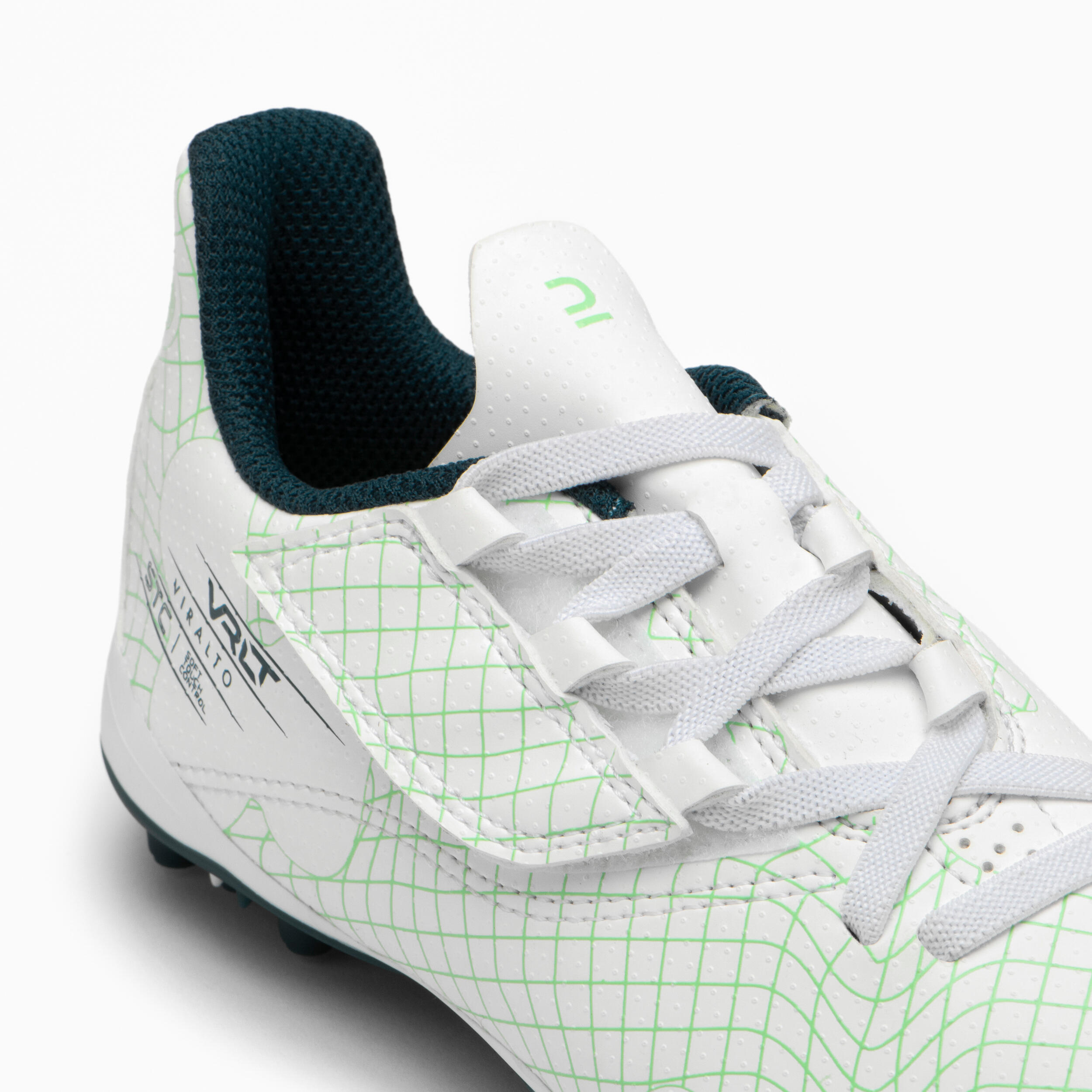 VOETBALSCHOENEN VOOR KINDEREN VIRALTO I EASY MG/AG MET KLITTENBAND ICE GREEN 2/7