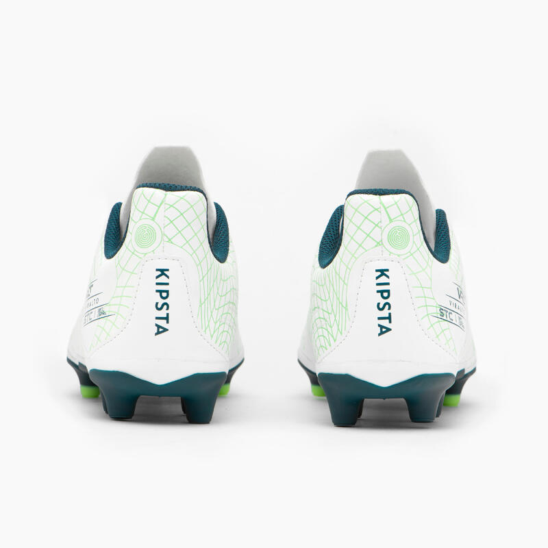 CHAUSSURES DE FOOTBALL ENFANT A LACETS VIRALTO I FG ICE GREEN