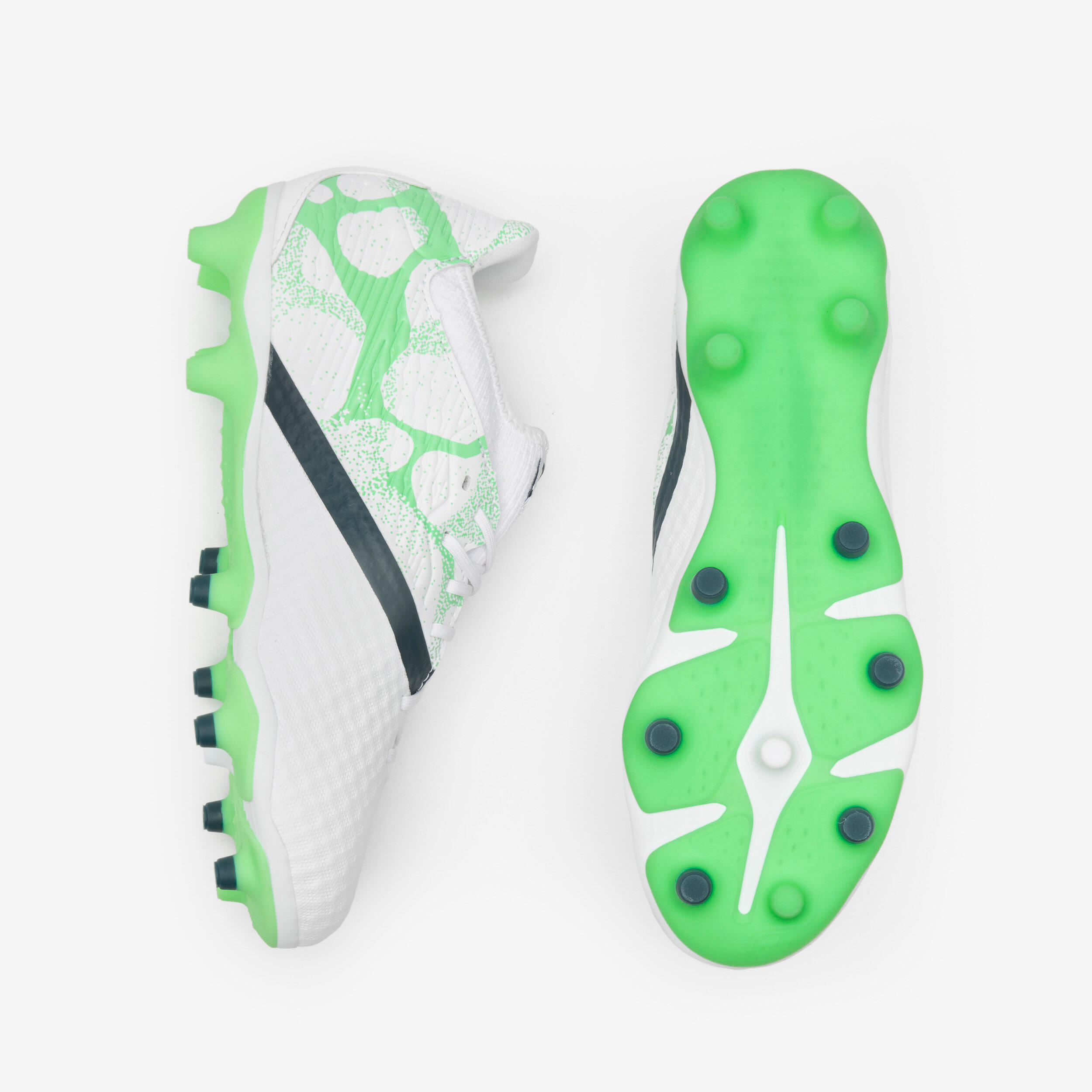 Kids Lace Up Football Boots Viralto III FG Ice Green
