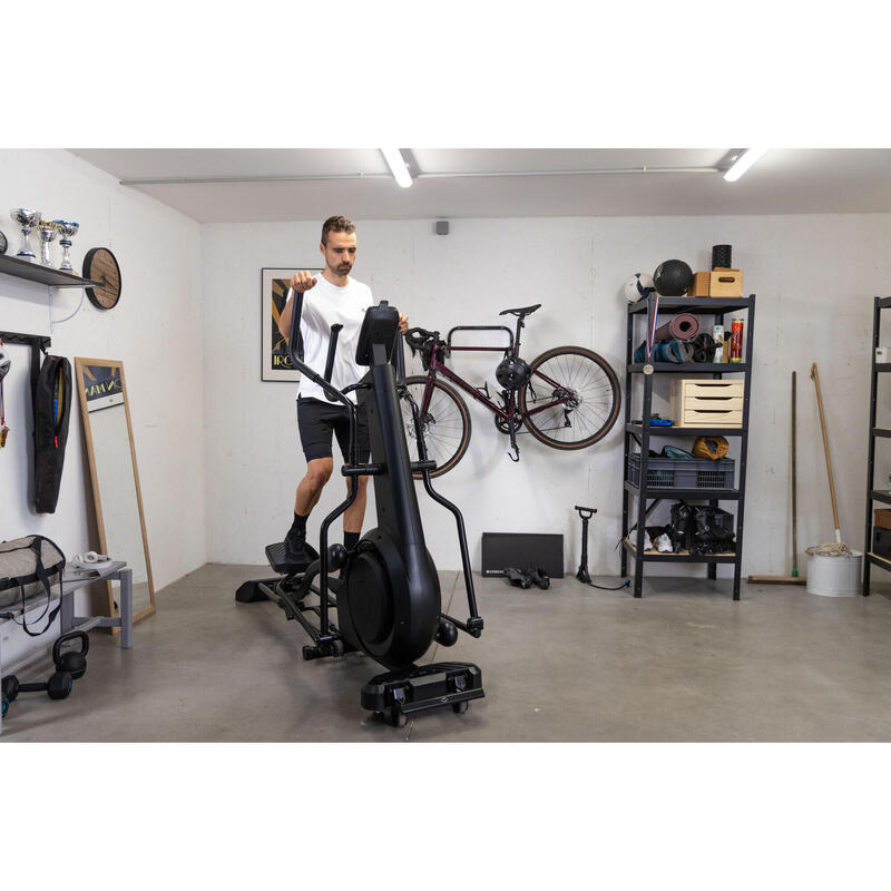 Bicicleta Elíptica Cardio Training Roda Dobrável Autoalimentada Conectada