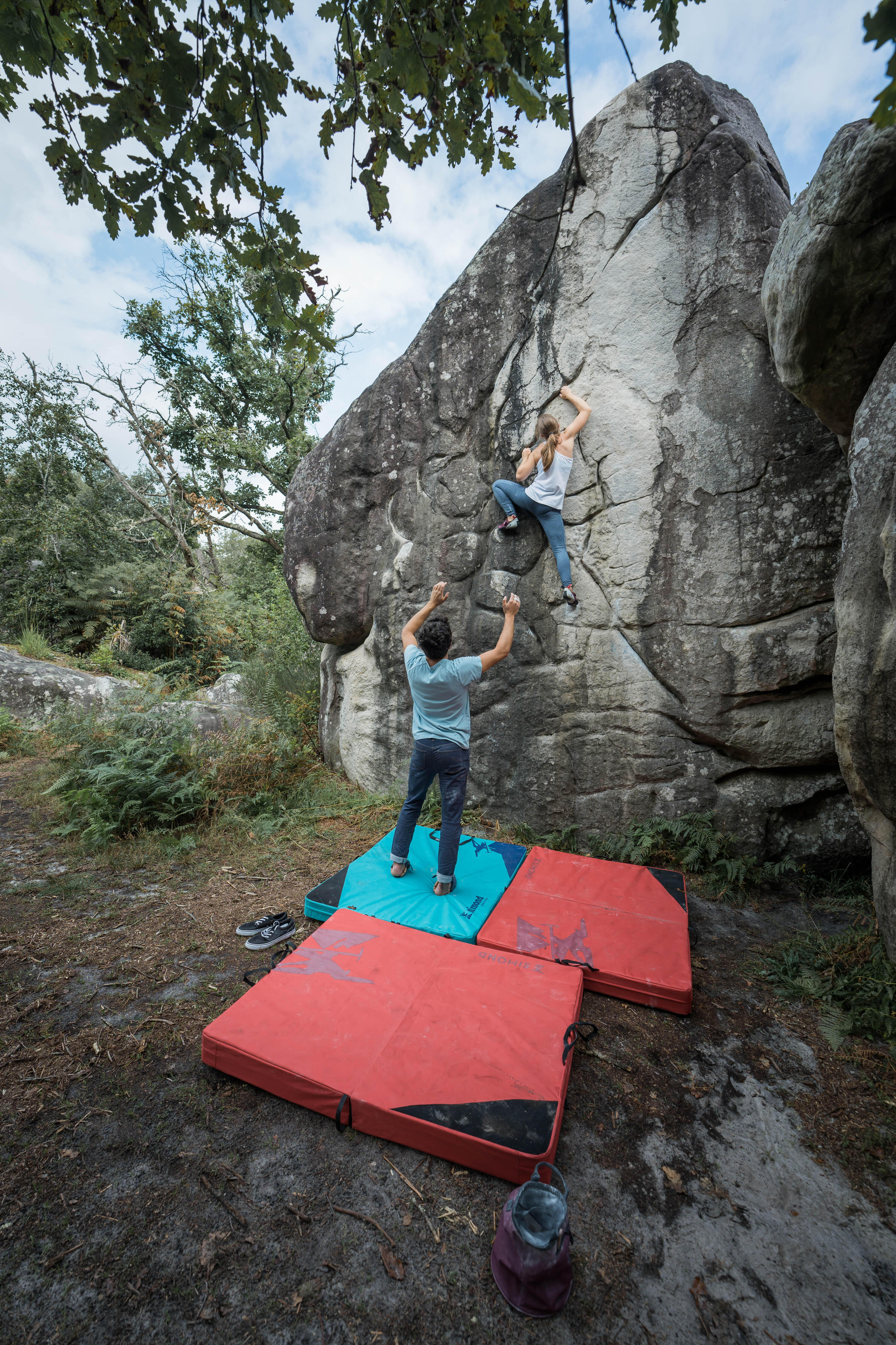 Boulder-Crashpad 1,4 m × 1,1 m – Bigblocker 2.0 rot  11/14