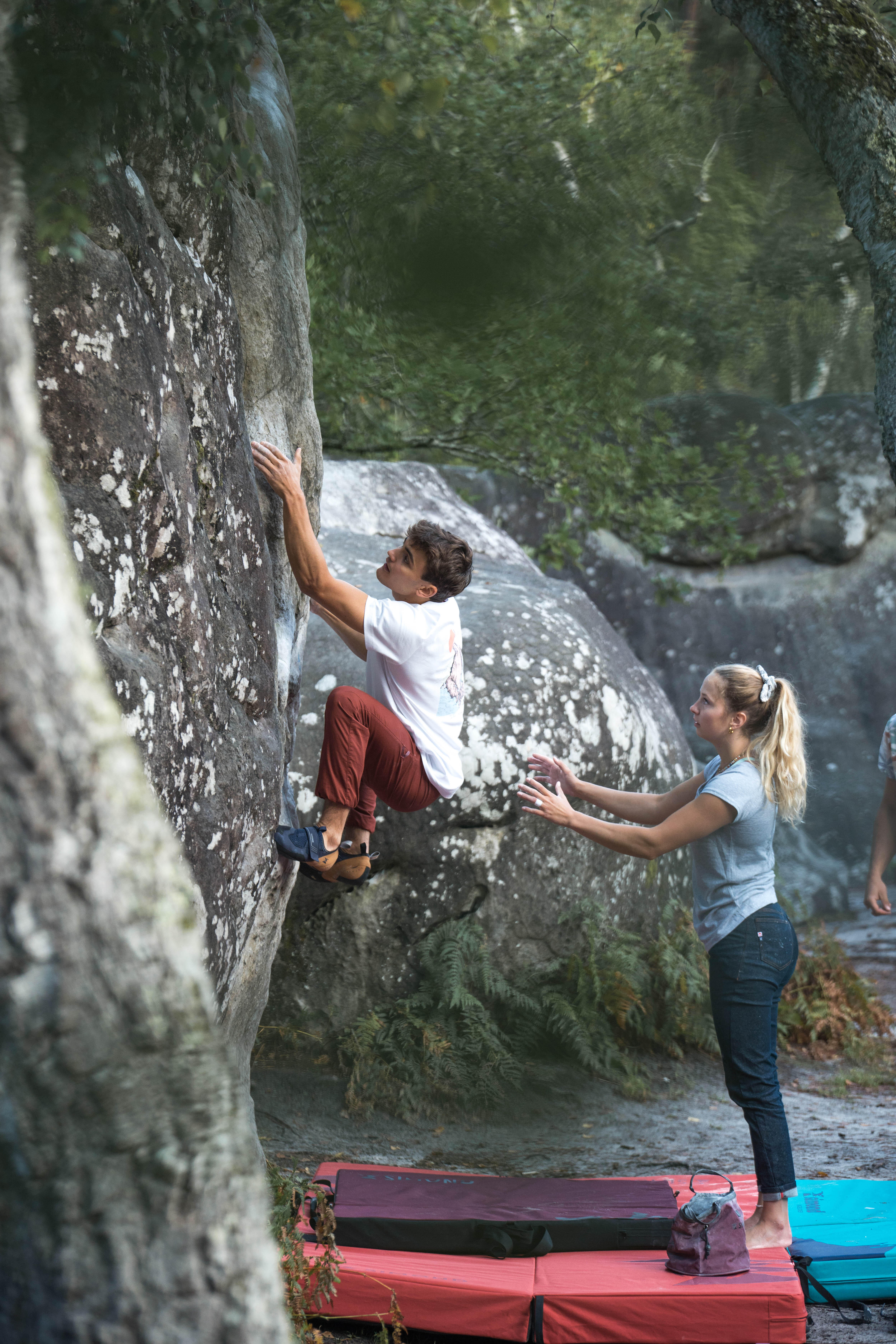 Men’s Climbing Pants - Organic Cotton Red - SIMOND
