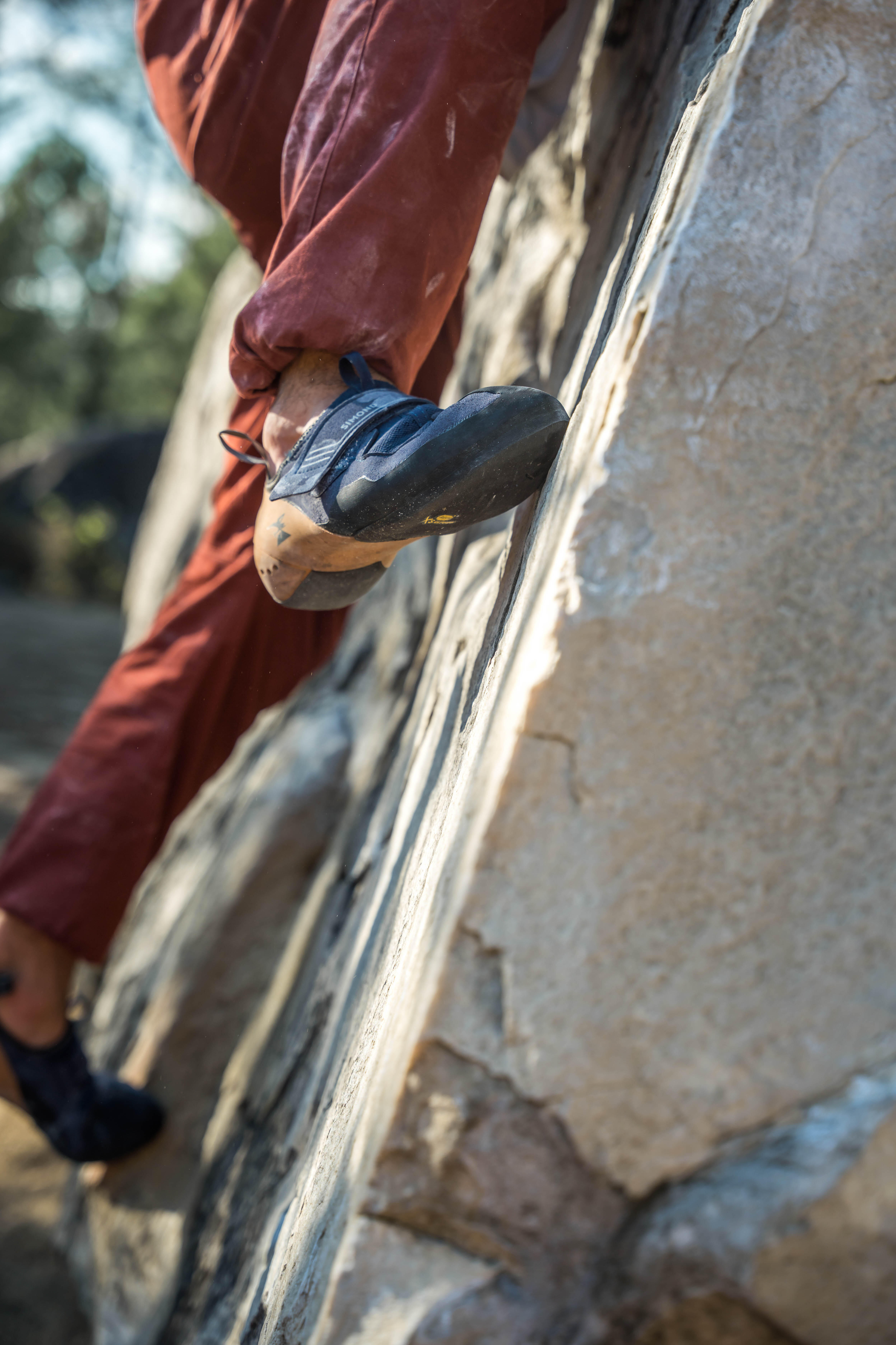 Men’s Climbing Pants - Organic Cotton Red - SIMOND