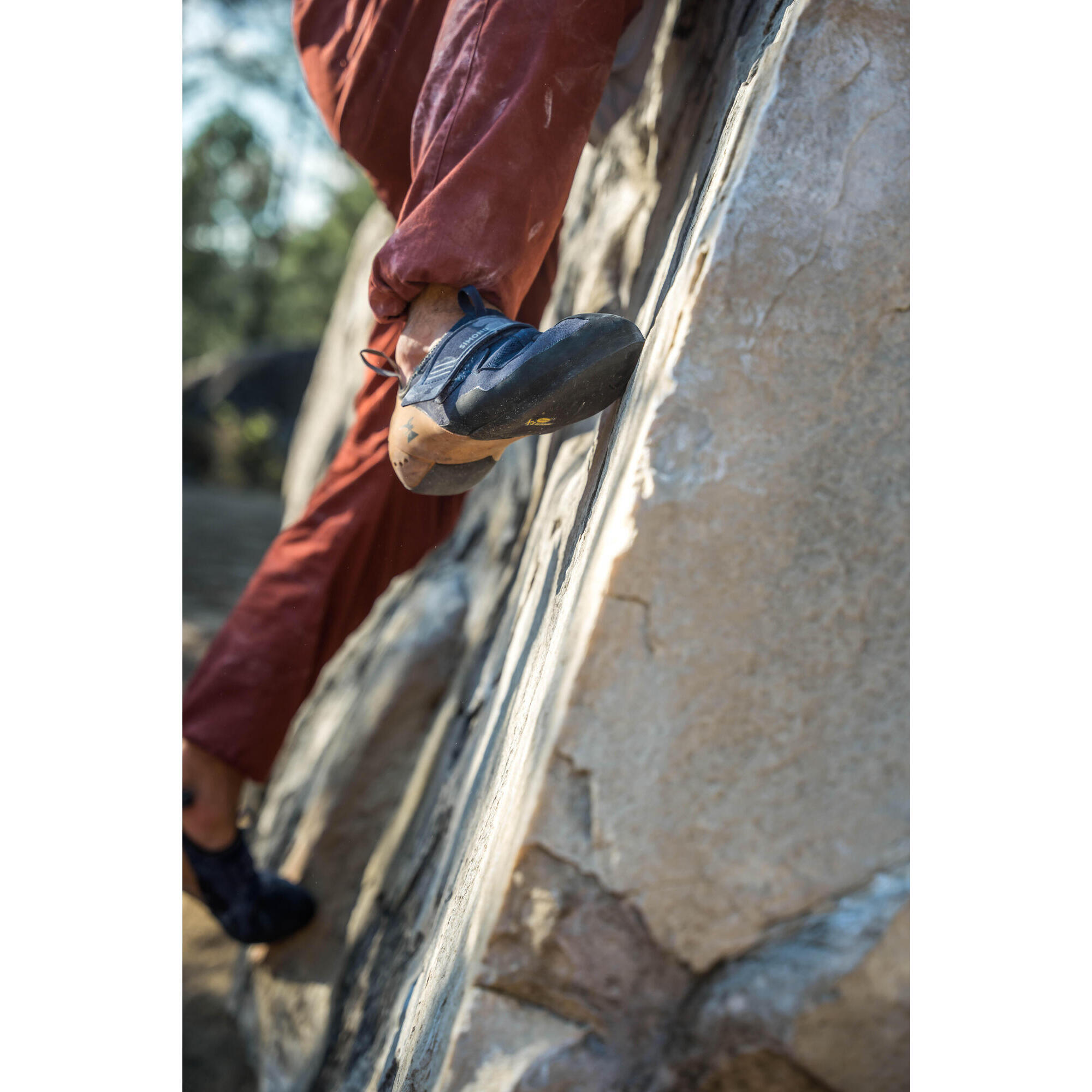 Vertika Men's cotton climbing pants - Brick