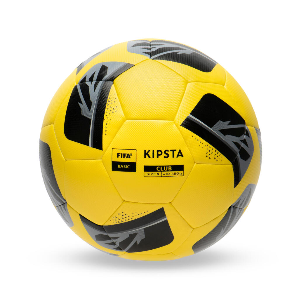 Balón de futbol híbrido talla 5 amarillo FIFA Basic Club