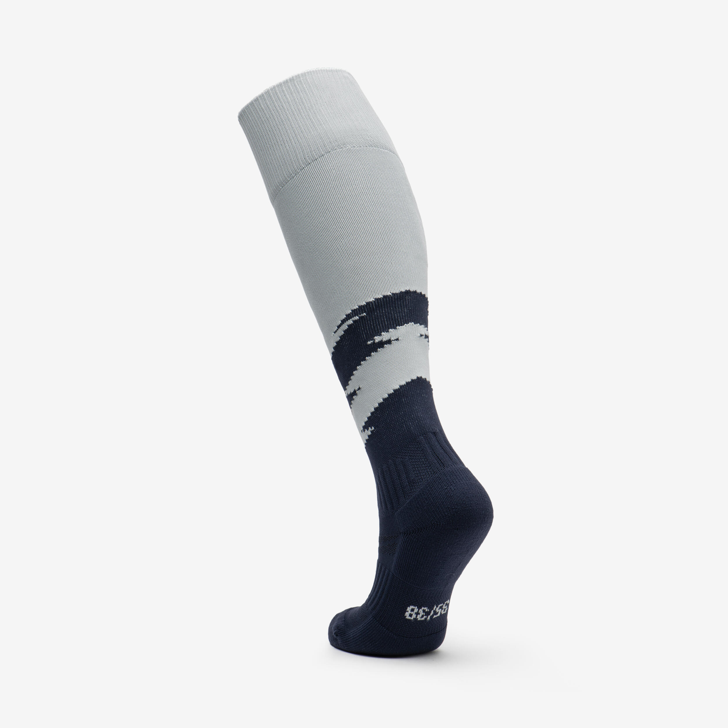 Kids' Football Socks - Grey/Navy 2/4