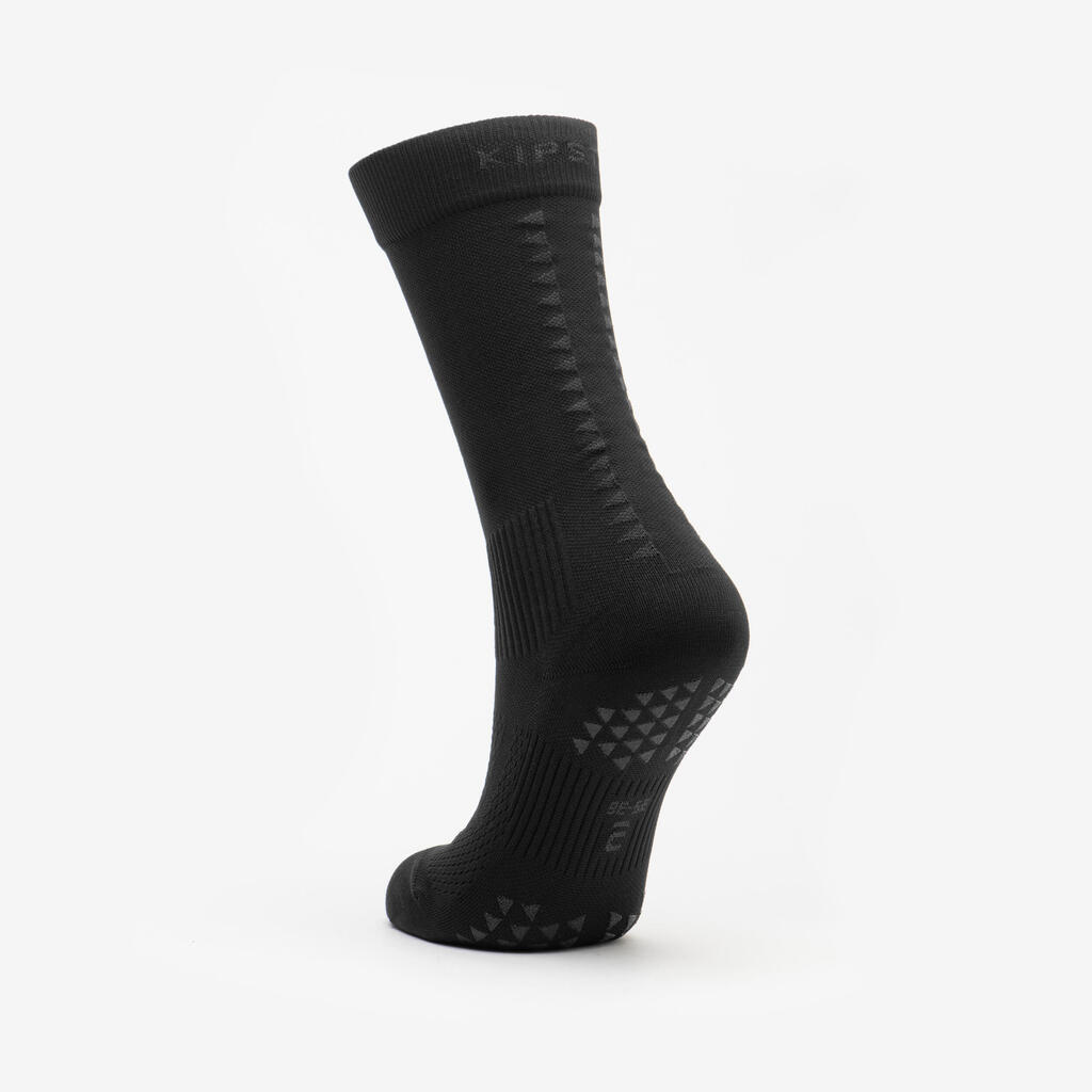 Short Grip Football Socks Viralto MiD - Black