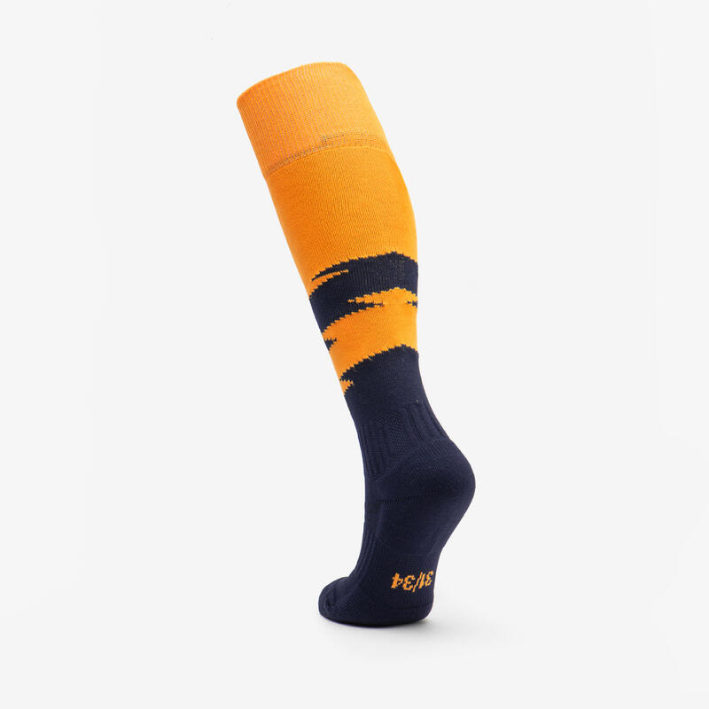 Calzettoni calcio bambino KIDS arancione-blu