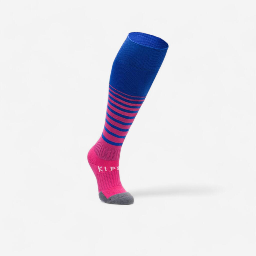 Kids' Football Socks Viralto - Blue/Pink