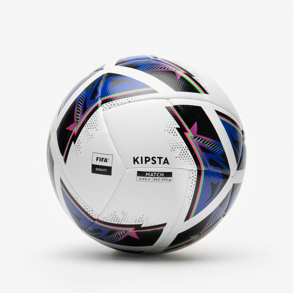 4. izmēra FIFA kvalitātes futbola bumba Hybrid 2 Match Ball, balta