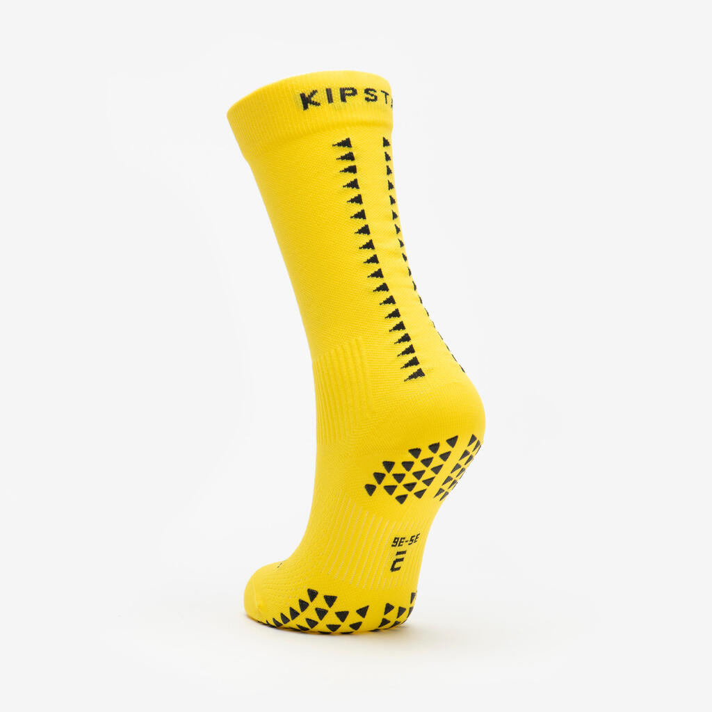 Mid-Rise Grip Football Socks Viralto MiD II - Yellow