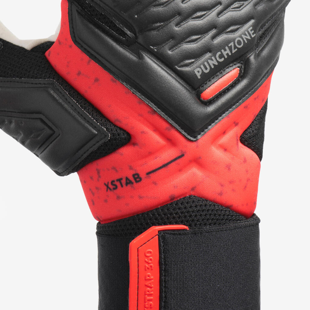 Adult Football Goalkeeper Gloves F900 Viralto - Black/Red