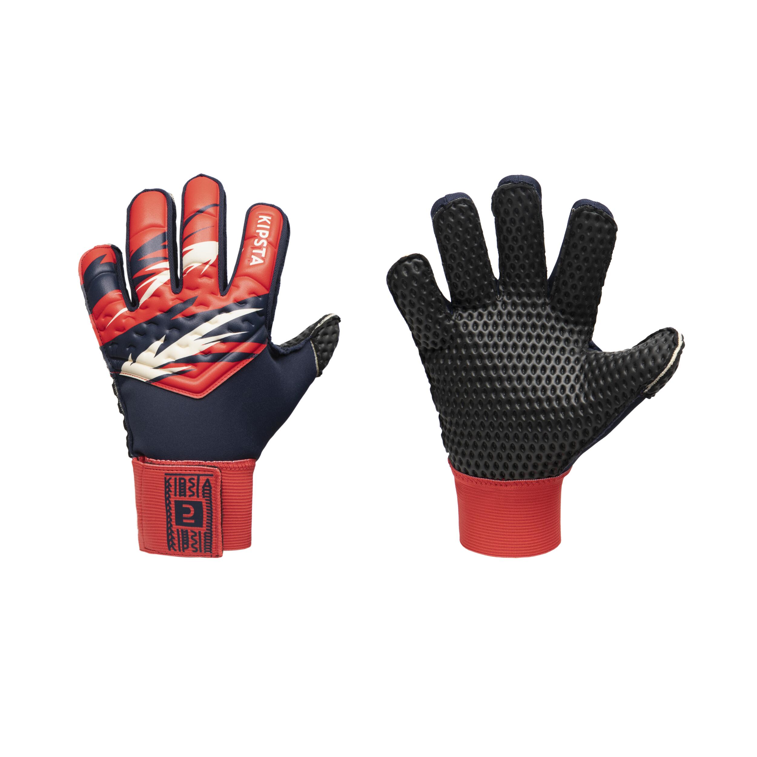 Kids' Soccer Goalkeeper Gloves, 100 Superresist - KIPSTA